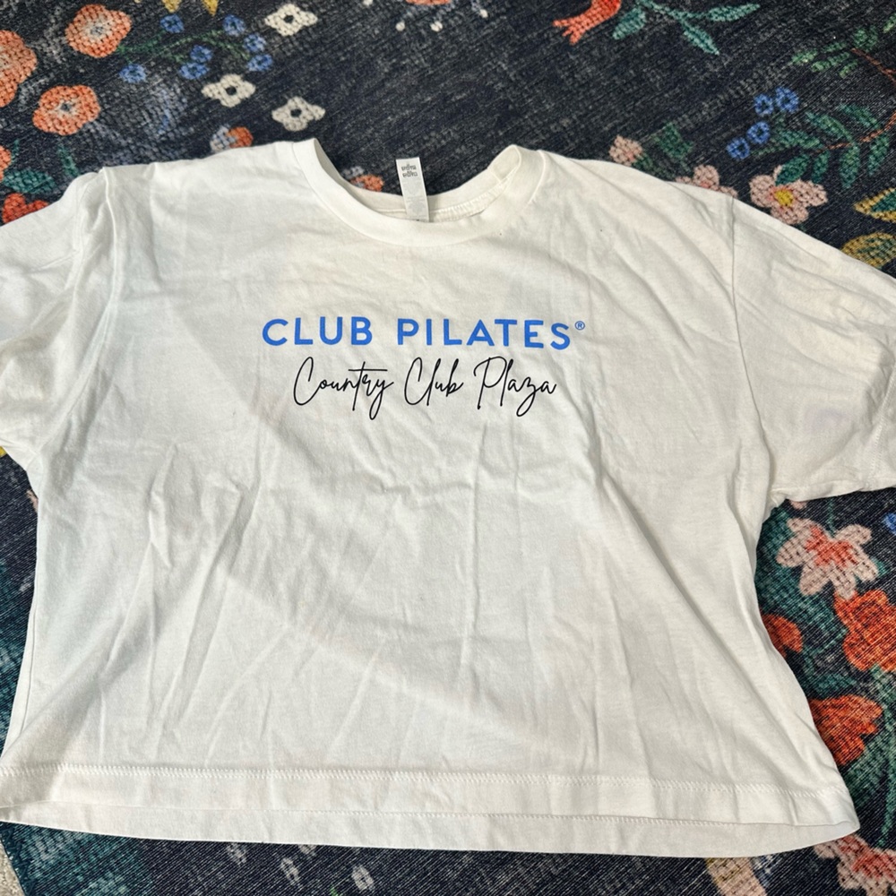 Club Pilates White Crop Top